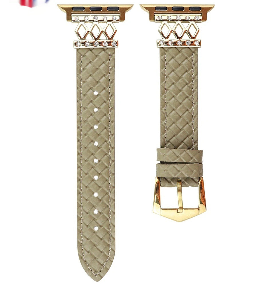 Armbanduhr Diamant Design Klassischer Stil Echtes Leder Damen uhr armband