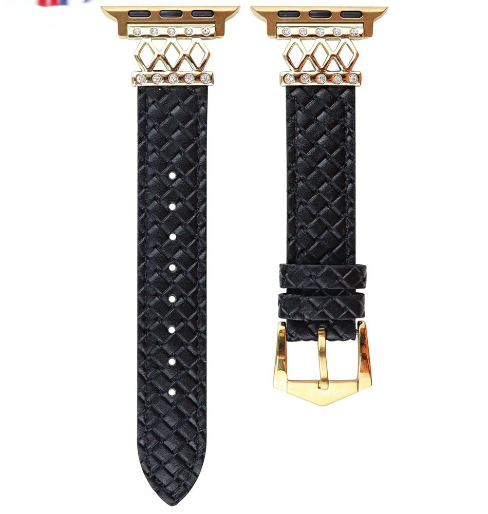 Armbanduhr Diamant Design Klassischer Stil Echtes Leder Damen uhr armband