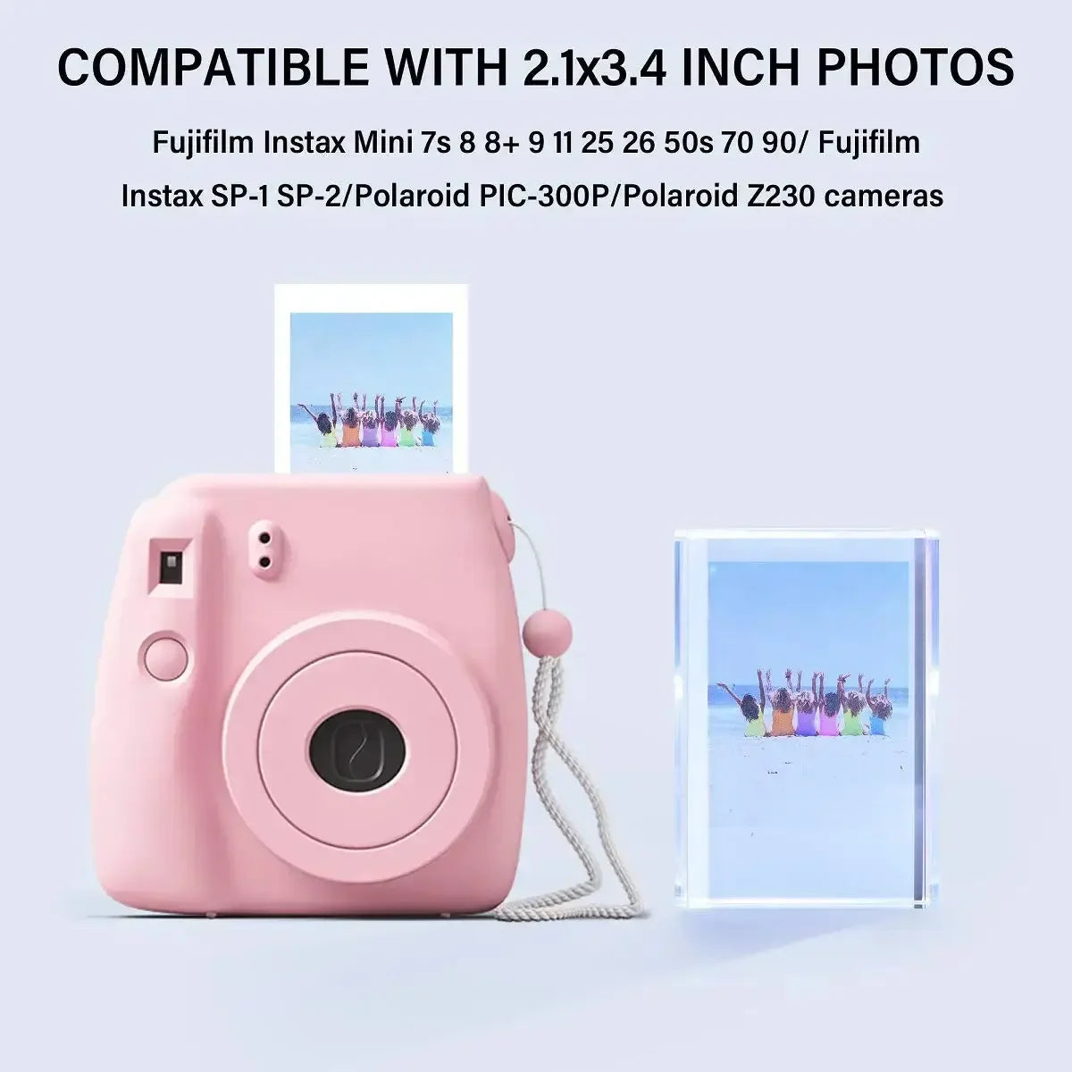 Mini Film Digital Photo Frames, Colorful Acrylic Photo Frame, Home, Office, Desktop, Picture Frame, Polaroid Frame, 3" - Confia