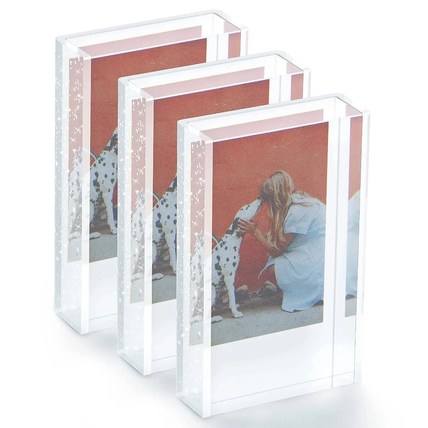 Mini Film Digital Photo Frames, Colorful Acrylic Photo Frame, Home, Office, Desktop, Picture Frame, Polaroid Frame, 3" - Confia