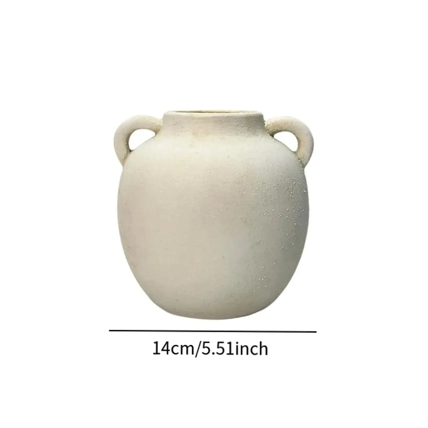 Ceramic Vase Retro Wabi Sabi Pottery Handmade Distressed Flower Vase Plant Container for Entryway Dining Room Bookshelf Rustic - Confia