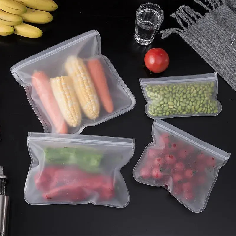 Cadrim Reusable Extra Thick Silicone Food Storage Bags - Confia - reusablefoodstoragebags confia