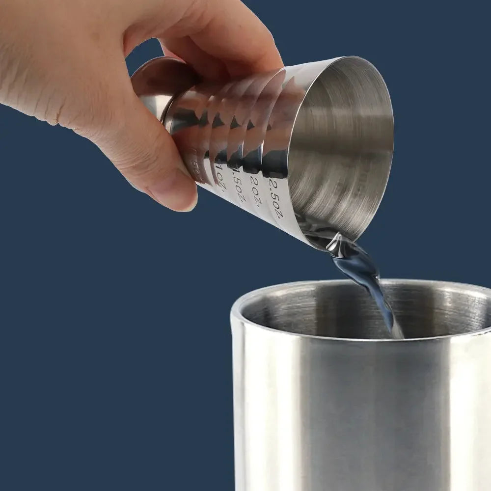 Stainless Steel Cocktail Jigger 75ml/2.5oz Bar Jigger Bell Jigger Measuring Liquor Shot Cup Drink Mixer Measurer - Confia