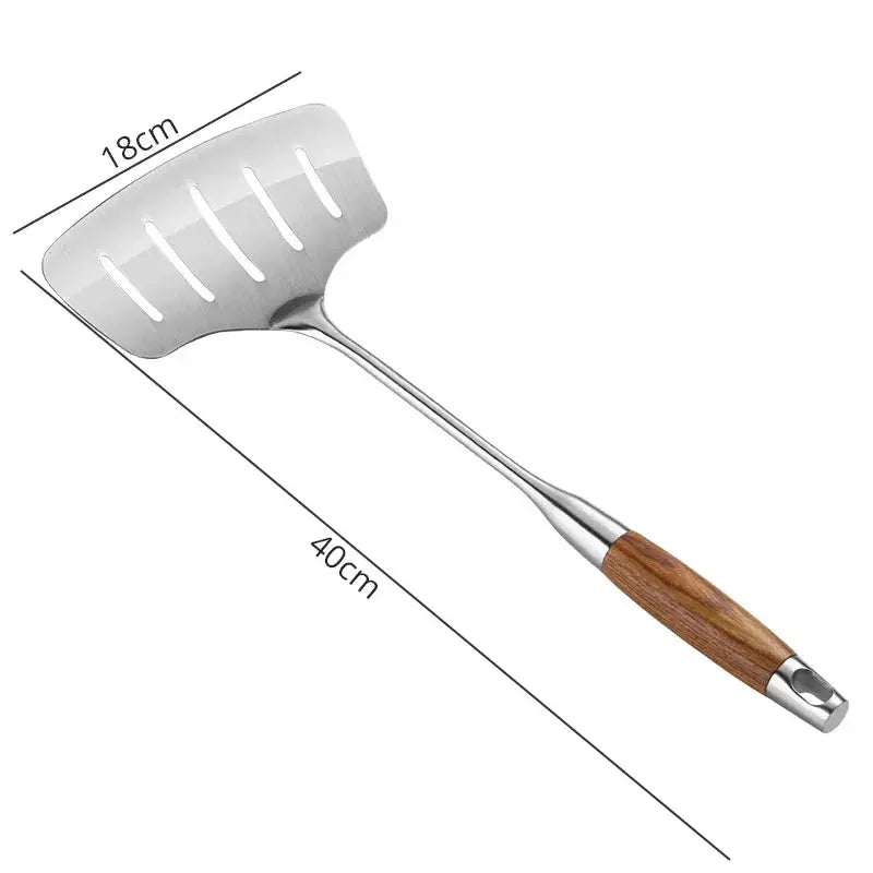 Kitchen Cooking Utensils, Turner/ Soup Ladle/ Slotted Turner/ Slotted Spoon/ Pasta Server, 304 Staniless Steel - Confia