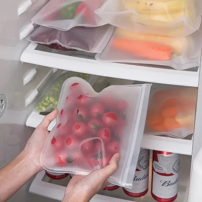 Cadrim Reusable Extra Thick Silicone Food Storage Bags - Confia - reusablefoodstoragebags confia