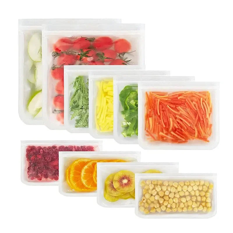 Cadrim Reusable Extra Thick Silicone Food Storage Bags - Confia - reusablefoodstoragebags confia