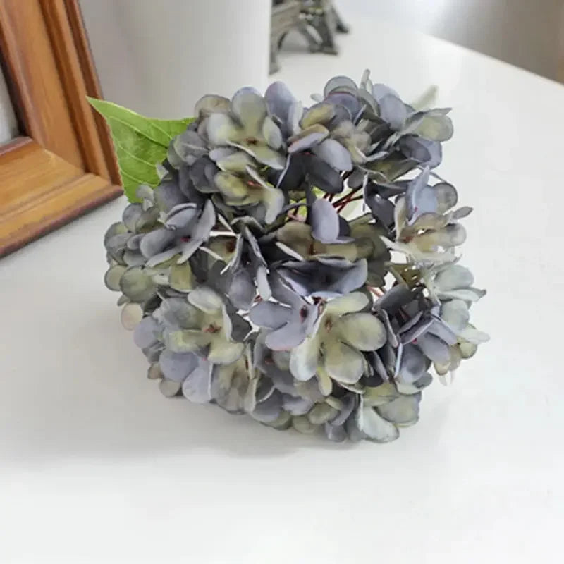 Artificial Flowers Silk Hydrangea Vase for Home Decoration Accessories Wedding Decorative Fake Plants Christmas Garland Material - Confia