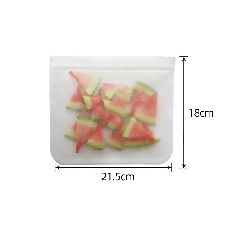Cadrim Reusable Extra Thick Silicone Food Storage Bags - Confia - reusablefoodstoragebags confia