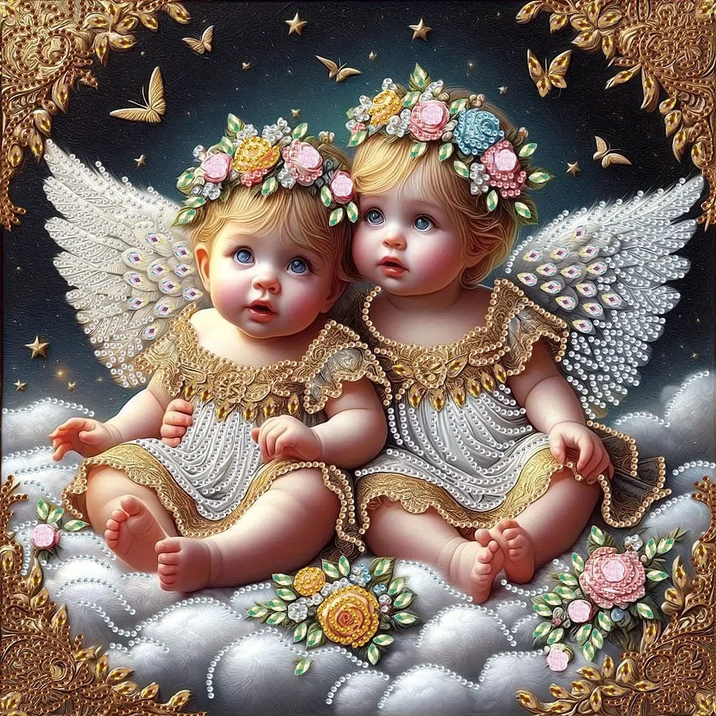DIY Cute little angel Diamond Art Painting Kits,Diamond Dots Art Paintings for Beginners and adults for Home Wall Decorate Gifts - Confia