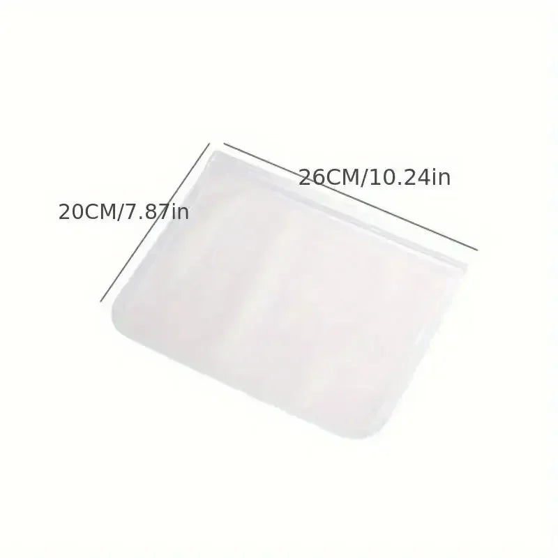 1pcs Reusable Food Storage Bag, Zip Sandwich Bags, Leakproof Silicone Freezer Bags, Thick Fresh-Keeping Bag - Confia - reusablefoodstoragebags confia
