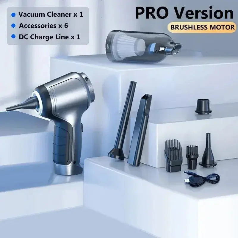 Wireless Car Vacuum Cleaner Strong Cordless Cleaner Suction Handheld Auto Vacuum Home & Car Dual Use Mini Vacuum Cleaner Appliance - Confia - reusablefoodstoragebags confia