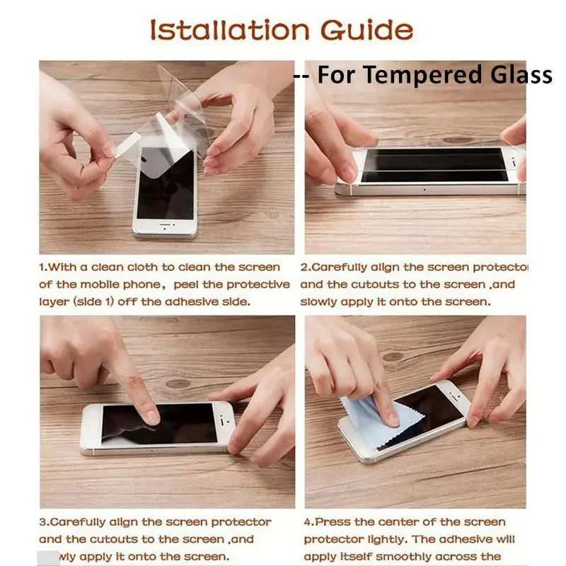 3Pcs Glass For iPhone Screen Protector Glass, Protective Phone Film For iPhone 16 Pro Max 15 Plus - Confia - reusablefoodstoragebags confia
