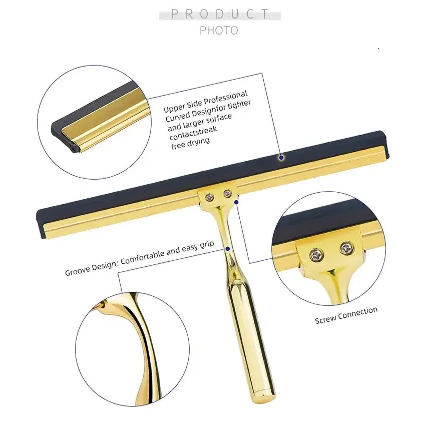 Multi-Purpose Silicon Squeegee a Adhesive Hook, Bathroom Cleaner Tool Household Window Mirror Squeegee, Cleaning Tile Wall, Car, 10 Inch - Confia - reusablefoodstoragebags confia