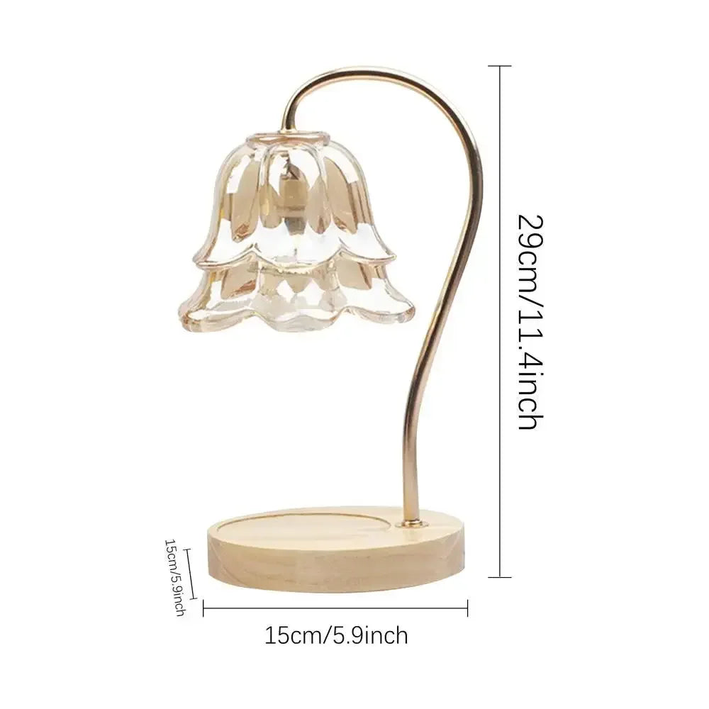 Desk lamp Electric | Candle Warmer | Retro Glass Table Lamp | Bedroom Bedside Atmosphere Desk | Lamp Candle Melting Waxing Burner - Confia - reusablefoodstoragebags confia