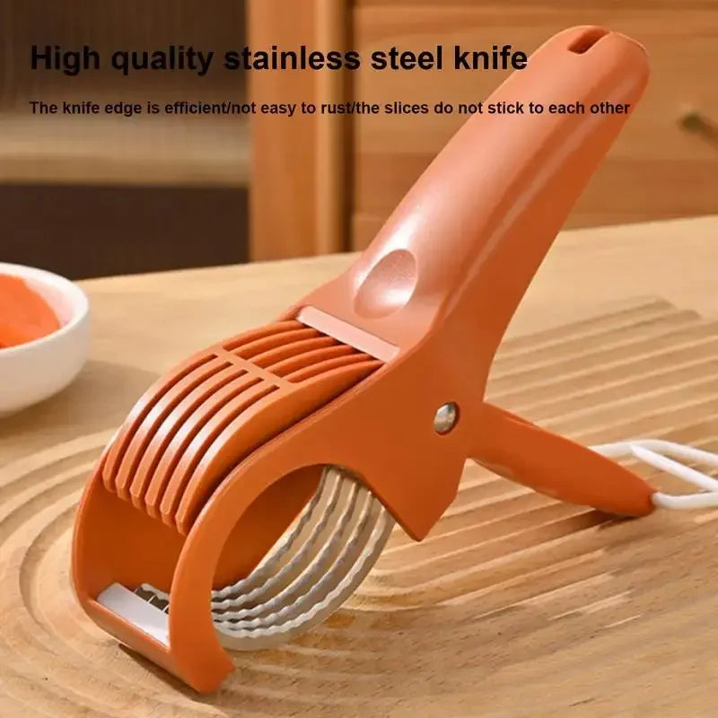 Salad Cutter Chopper Portable Manual Fruit Slicer Creative Vegetable Slicer Kitchen Gadgets Chopping Tool Press Banana Slicer - Confia