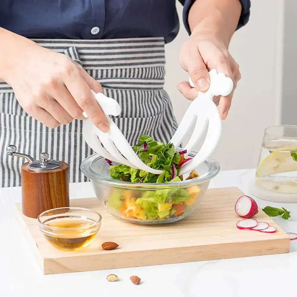 2 Pieces Salad Hands Multifunctional Salad Mixing Kitchen Utensil Tossing Tool Tool Salad Tongs Fruit Claw Salad Accessories - Confia