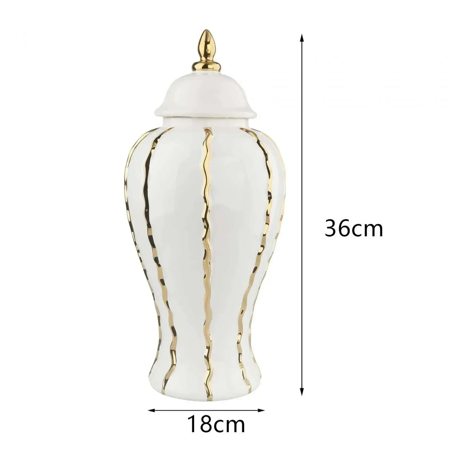 Ceramic Ginger Jar Ceramic Flower Vase Chinese with Lid Table Centerpiece Handmade Flower Vase Storage Jar for Desktop Shelf - Confia