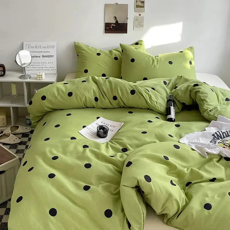 Microfiber Solid Satin Stripe Cotton AC Comforter Set King Size Double Bed with 1 Flat Bedsheet Linen Duvet Cover Set - Confia - reusablefoodstoragebags confia