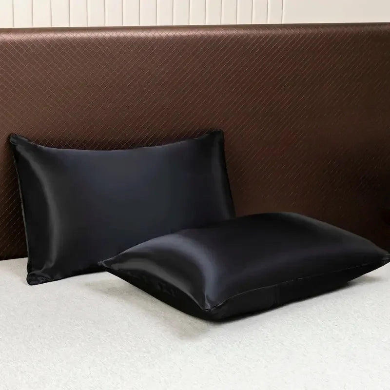 Satin Bed Sheet Sets for Summer Silky Smooth Top Sheet with Pillowcase Single/Queen/King Ice Cooling Flat Bed Sheet Sets - Confia - reusablefoodstoragebags confia