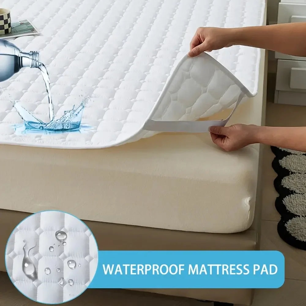 Waterproof Quilted Mattress Protector Cover Ultra Soft Breathable & Hypoallergenic Fitted Bed Protector for Single or Double Bed - Confia - reusablefoodstoragebags confia
