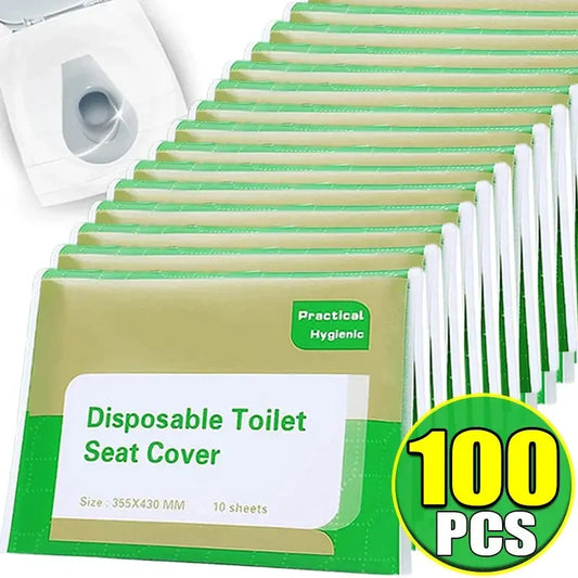 Disposable Toilet Seat Cover Portable Travel Camping Hotel Bathroom Toilet Mat Pads Degradable Soluble Water Toilet Covers Paper - Confia - reusablefoodstoragebags confia