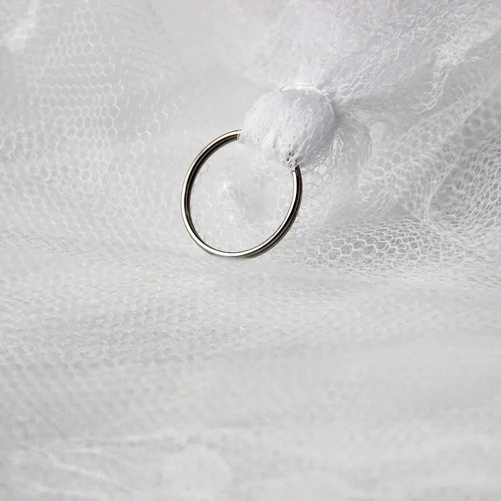 Polyester Round Mosquito Net Canopy Circular Curtain White Insect Fly Protection for Bed Insect Repellent Protection for Home Bedroom - Confia - reusablefoodstoragebags confia