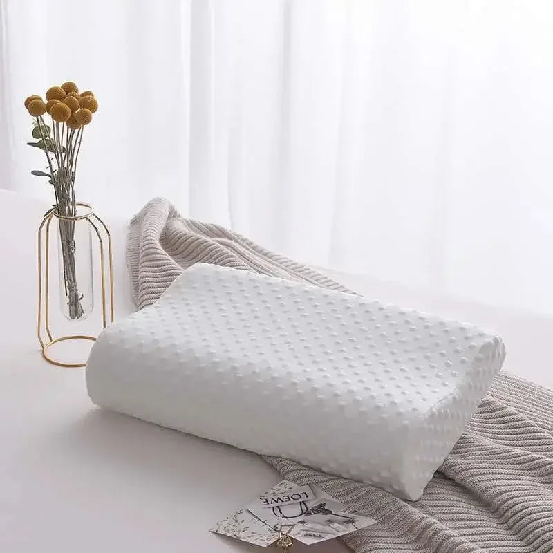 Long Pillow Memory Foam Bedding Pillow Neck Protection Slow Rebound Shaped Contour Pillow Support - Confia - reusablefoodstoragebags confia