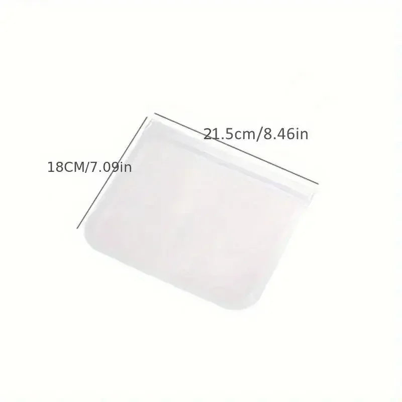1pcs Reusable Food Storage Bag, Zip Sandwich Bags, Leakproof Silicone Freezer Bags, Thick Fresh-Keeping Bag - Confia - reusablefoodstoragebags confia