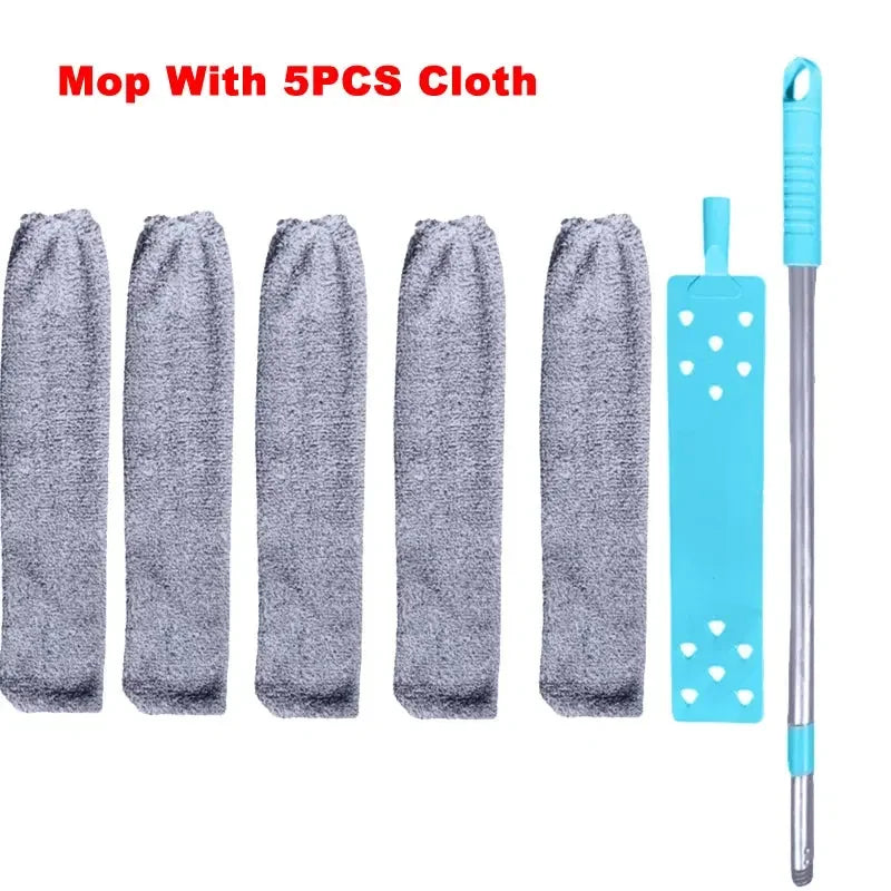Gap Dust Cleaner Microfiber Duster for Bed Sofa High Ceilings Under Appliance Couch Fridge Furniture Cleaning Washable & Retractable Brush Stainless Steel Extension Adjustable Long Handle Pole - Confia - reusablefoodstoragebags confia