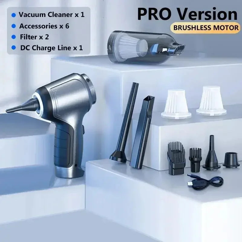 Wireless Car Vacuum Cleaner Strong Cordless Cleaner Suction Handheld Auto Vacuum Home & Car Dual Use Mini Vacuum Cleaner Appliance - Confia - reusablefoodstoragebags confia