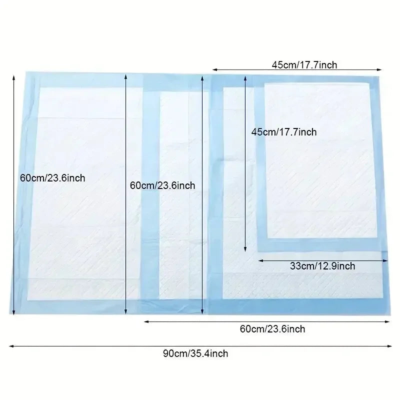 Pet Pee Pads for Outdoor Use, Carrying 20/50/40/100 Pieces of Disposable Absorbent and Deodorizing Pet Diapers for Dog Training - Confia - reusablefoodstoragebags confia