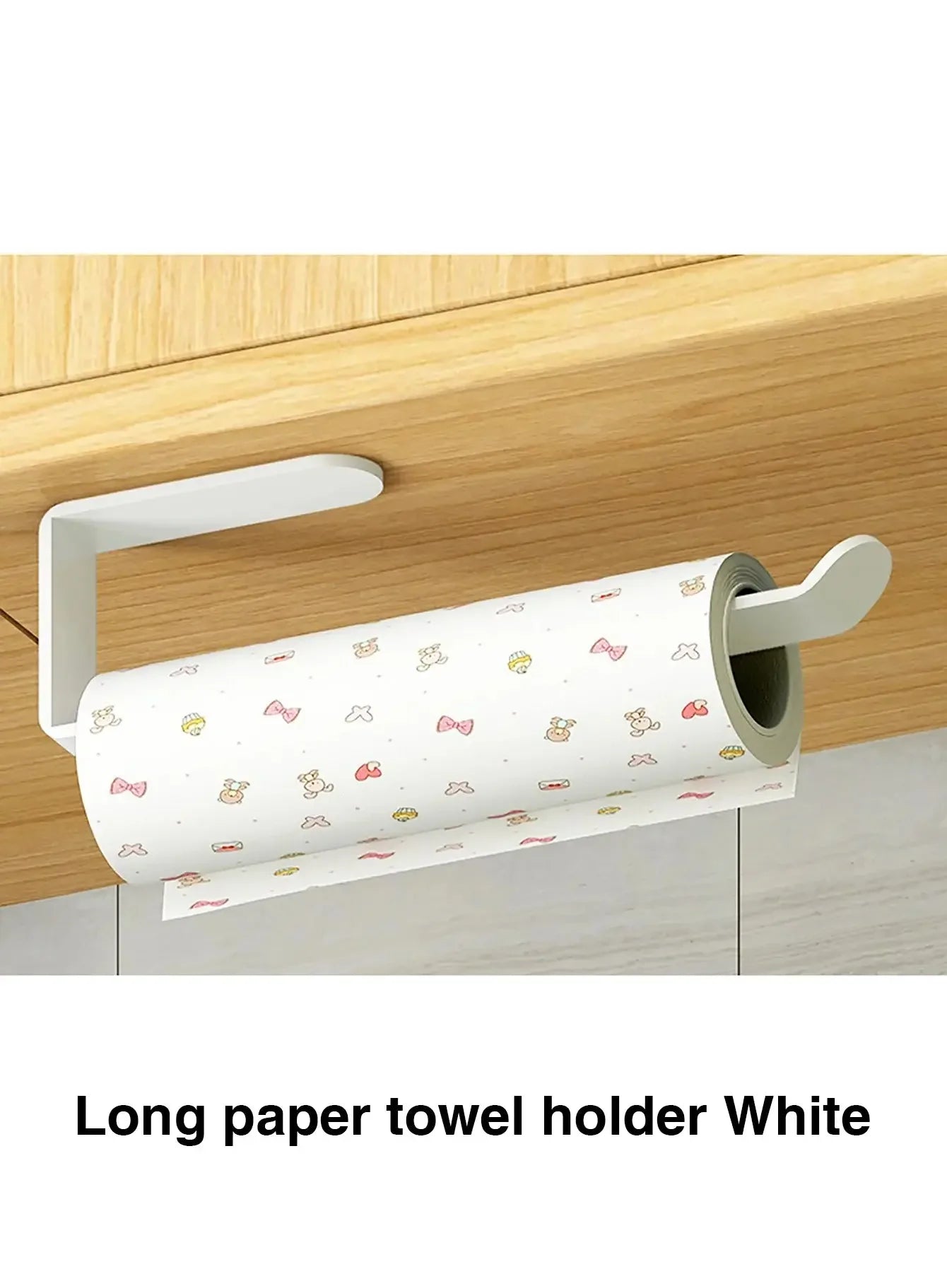 Kitchen Paper Towel Holder Adhesive Tissue Hanger Toilet Roll Paper Dispenser Multifunctional Paper Napkin Holder - Confia - reusablefoodstoragebags confia