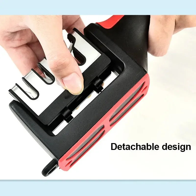 Manual 3 Stage 3 Slot Kitchen Knife Sharpener Tool kit self Knives Shaping, Knife Sharpener Hand Tool Ceramic Stone Repair Grinder Dull Stainless Steel Knives, Knife Blade Sharpener - Confia