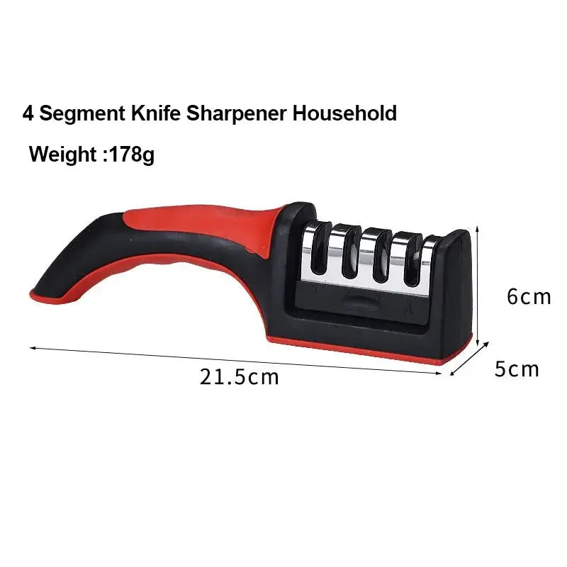 Manual 3 Stage 3 Slot Kitchen Knife Sharpener Tool kit self Knives Shaping, Knife Sharpener Hand Tool Ceramic Stone Repair Grinder Dull Stainless Steel Knives, Knife Blade Sharpener - Confia