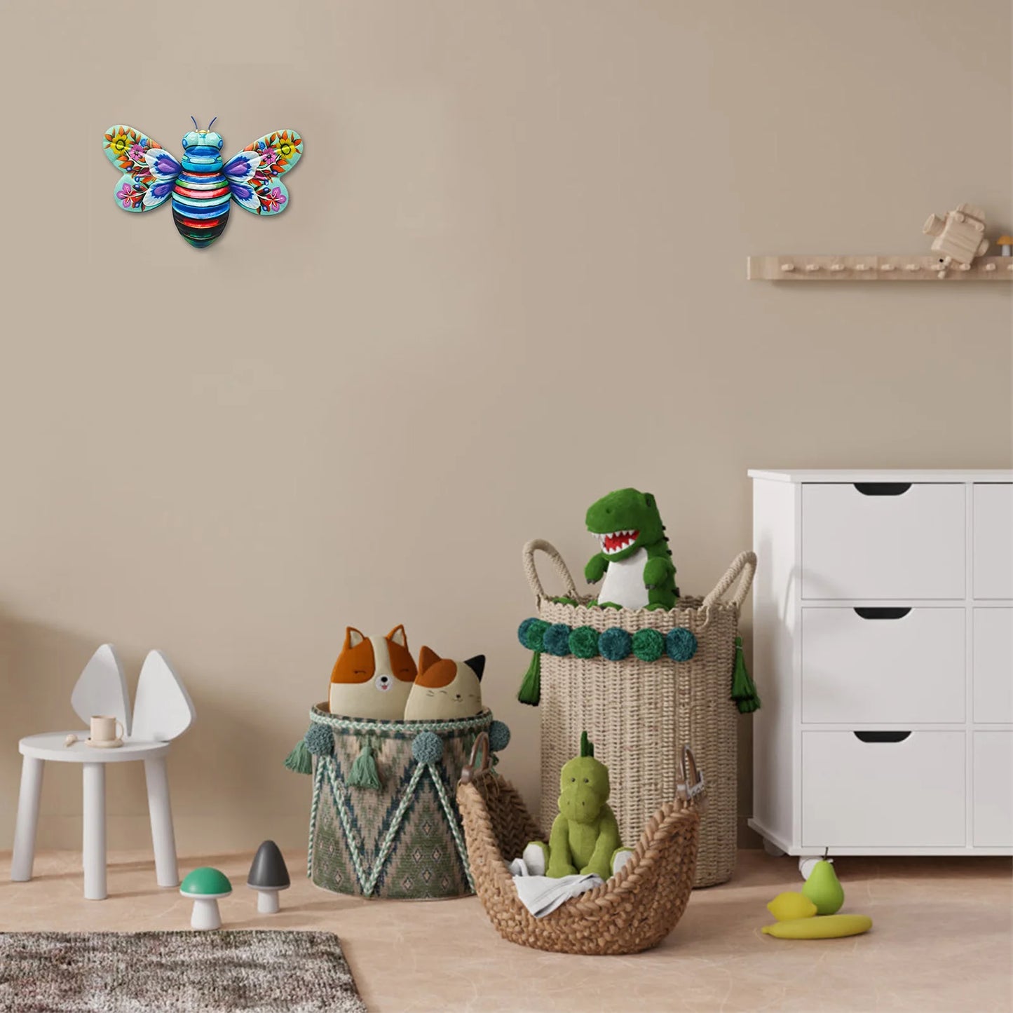 Wall Hanging Art 3D Sculpture Wall Art Sculpture Ornament for Living Room Garden Bedroom
