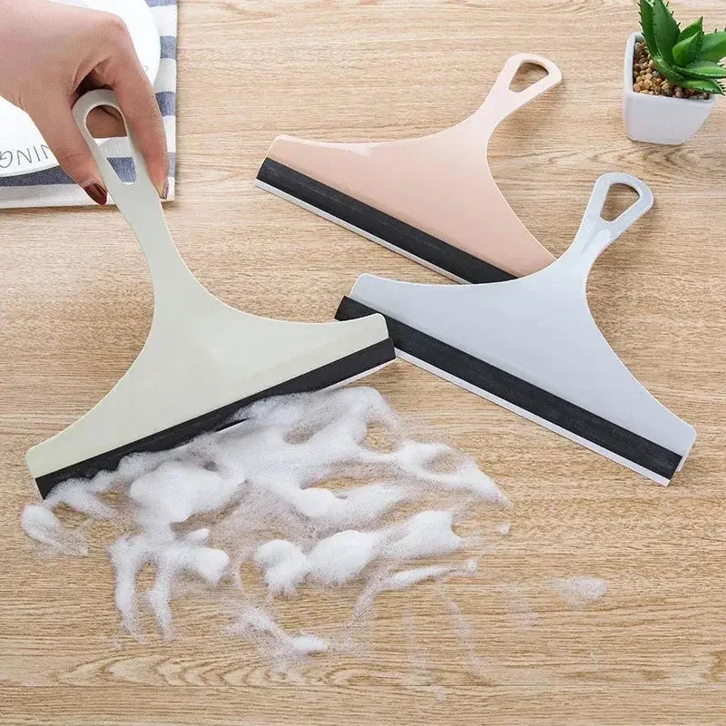 Multi-Functional Shower Squeegee, Household Cleaning Tools, Mirror Wiper, Glass Window Cleaner Squeegee, Apply to Tiles, Shower Doors, Bathroom, Mirrors, and Car Windows, Glass Doors (po1) - Confia - reusablefoodstoragebags confia
