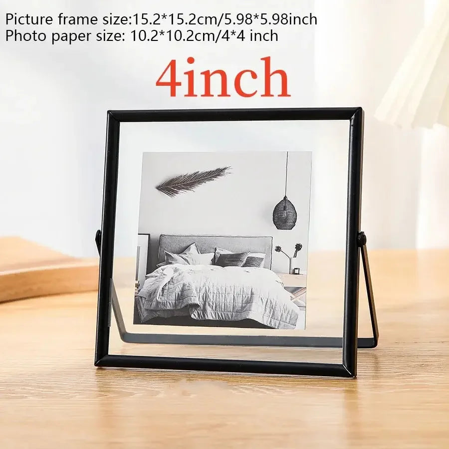 4/6inch Photo Frame Simple Style Transparent Acrylic Frames for DIY Handmade Pictures Christmas Gift Home Tabletop Decoration - Confia