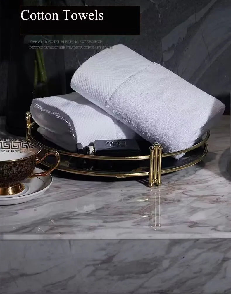 Embroidered Crown White bath towel 5stars Hotel Towels Quick Drying, Highly Absorbent, Great for Gifting