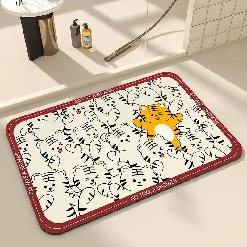 Bath Mats Cute Cat Dog Diatom Ooze Kitchen Accessories Prayer Mat Diatomaceous Earth Mat Non-Slip Super Absorbent Quick Drying Bathroom Mat Natural, Easy to Clean - Confia - reusablefoodstoragebags confia