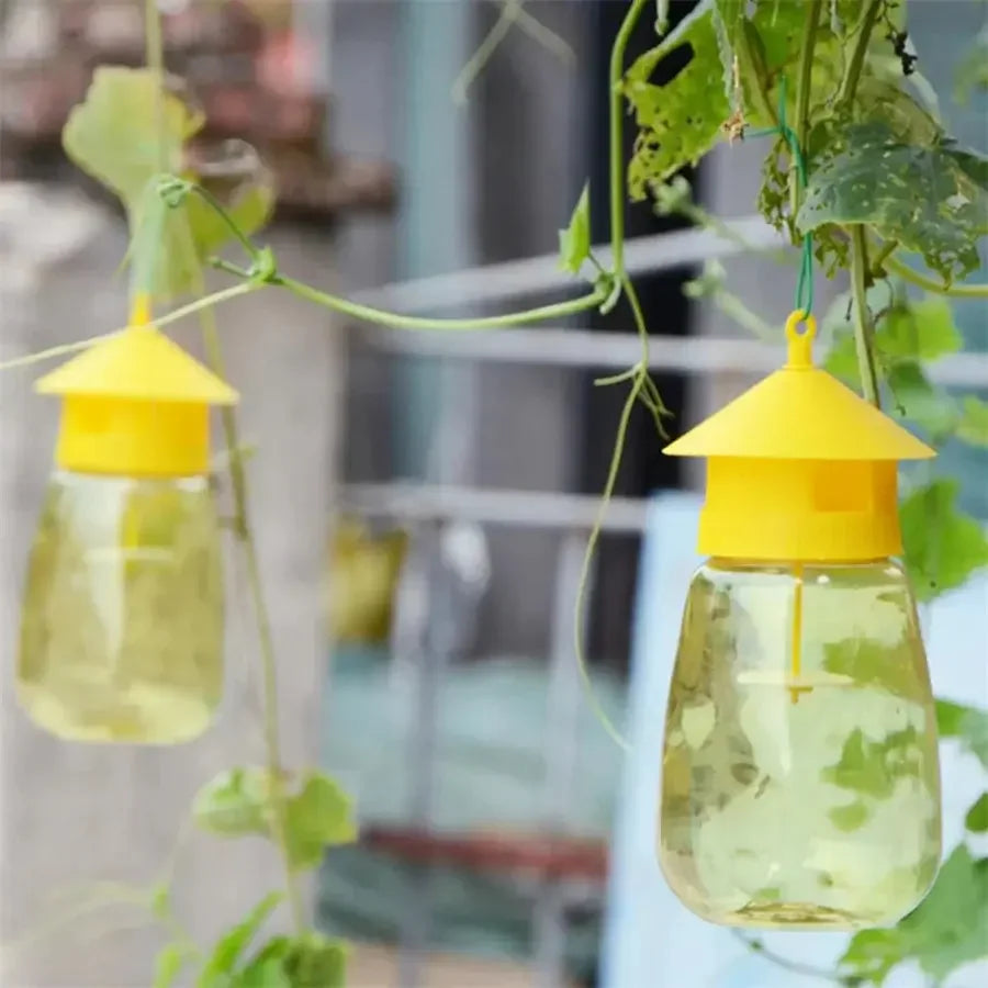 Plastic Fruit Fly Trap Killer for Drosophila, Orchard, Fly Bee Trap with Waterproof for Courtyard Garden - Confia - reusablefoodstoragebags confia