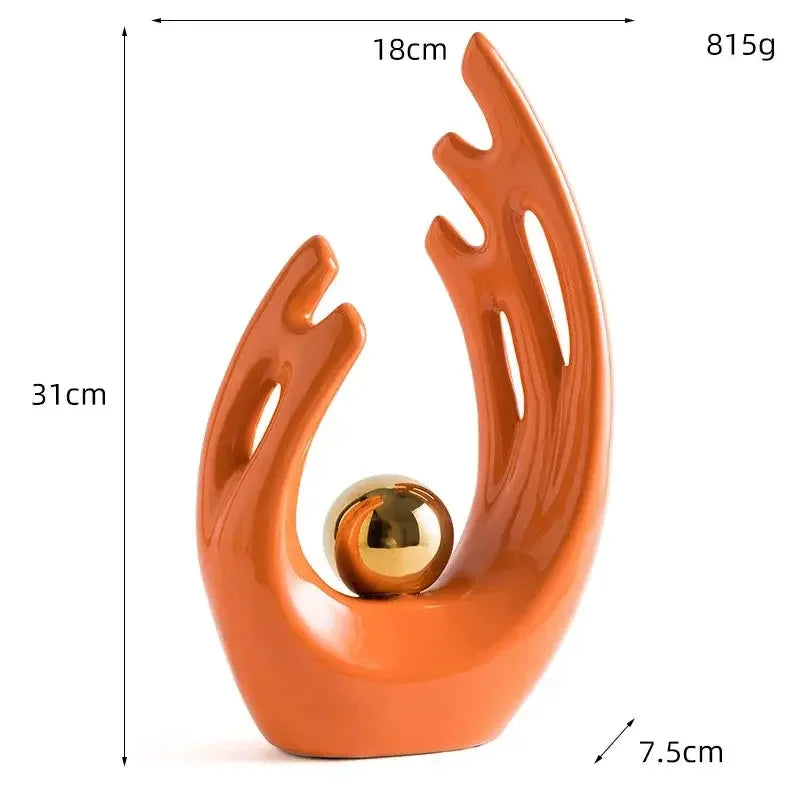 Abstract Ceramic Statue Modern Luxury Living Room Home Decor Accessories Office Decoration Desk Souvenirs Crafts Gifts Confia