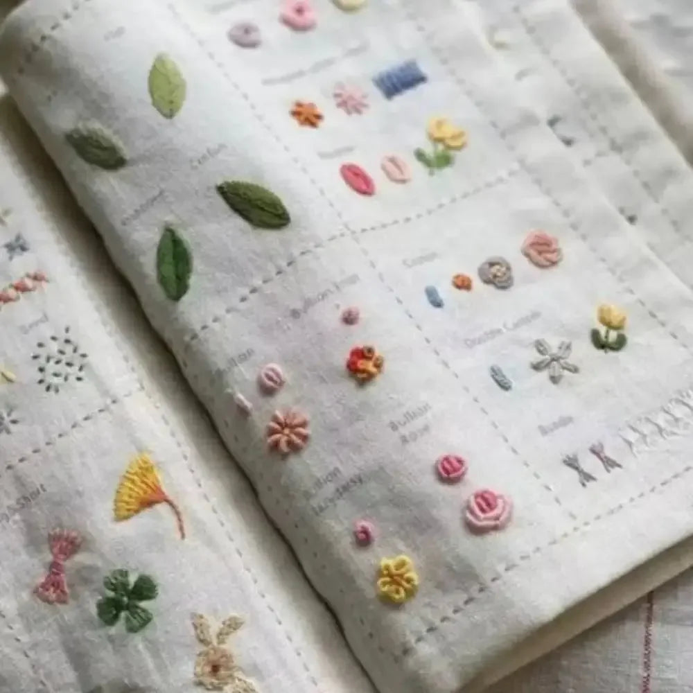 Embroidery Basic Needle Method Handmade Embroidery Pattern Books DIY Stitch Book Embroidery Stitch Book Embroidery Book - Confia
