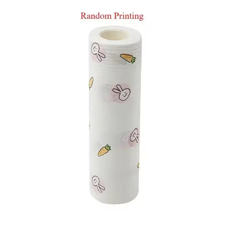 Kitchen Paper Reusable Printed Kitchen Towels Papers Multi Purpose Durable Hand Towel Non-stick Oil Absorbing Paper Roll Kitchen Tissue Kitchen Accessories - Confia - reusablefoodstoragebags confia