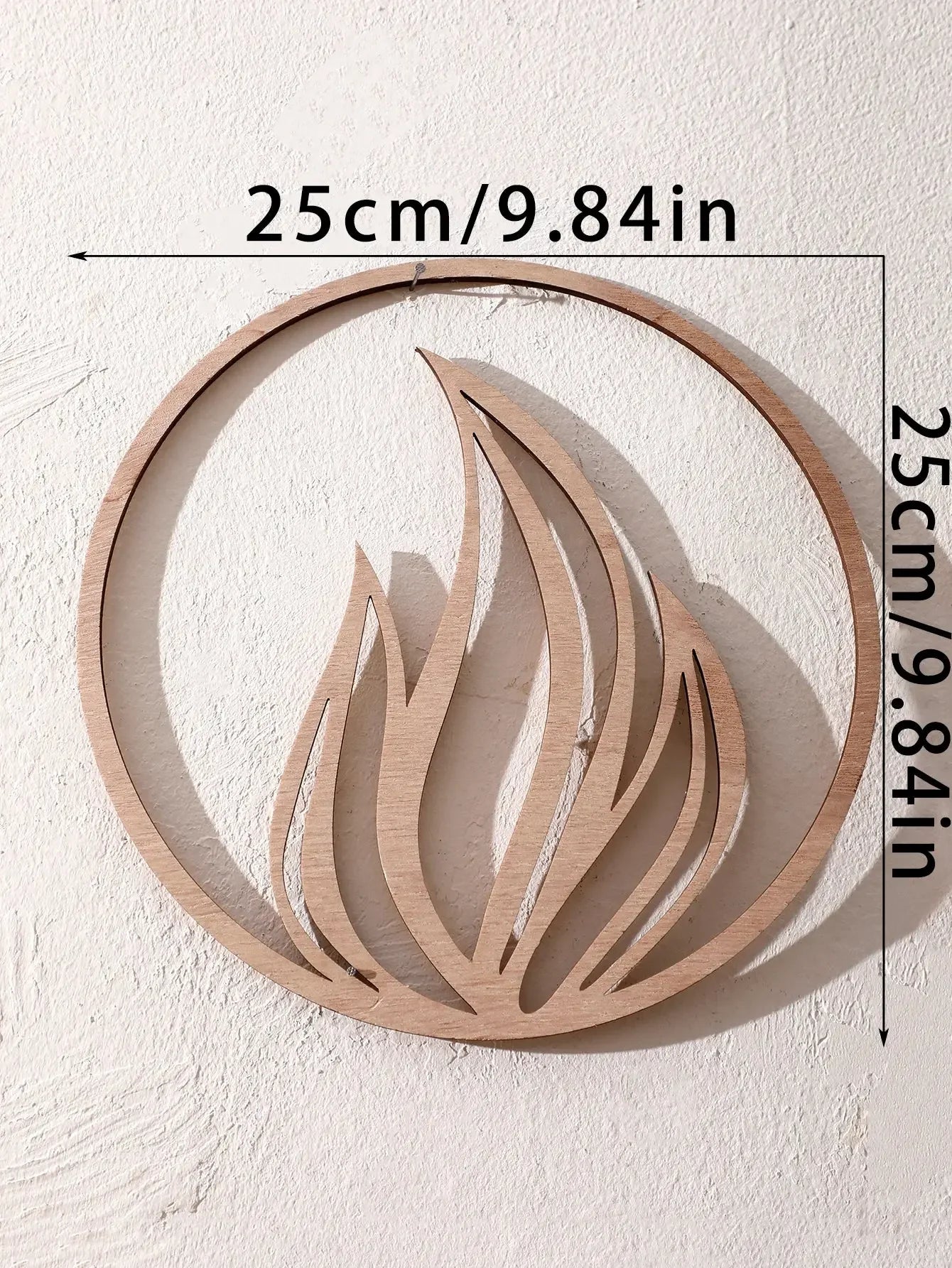 Natural Wooden Wall Hanging Wall Art Decor - Elements Design (Fire, Water, Earth, Air) Wood Hanging Wall Decor Boho Wall Accent - Confia