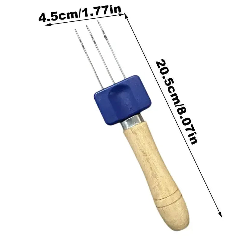 Latch Hook Tool Portable Cord Knitting Hook 3 Latch Needle Crocheting Tool for Binding-Off or Edging Knitting Project Supplies - Confia