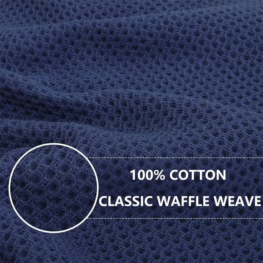 Kitinjoy 4/6pcs Cotton Towel For Kitchen Waffle Weave Stripe Kitchen Towel Absorbent Dishcloth Soft Drying Home Cleaning Cloths - Confia - reusablefoodstoragebags confia