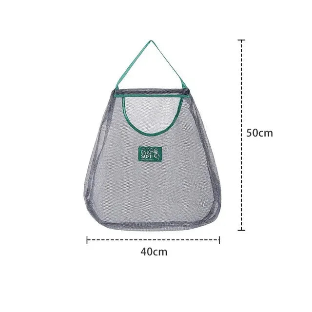 Reusable Storage Bags Kitchen Hanging Mesh Bag Home Fruit And Vegetable Storage Net Bag For Ginger Garlic Potatoes Onions Confia