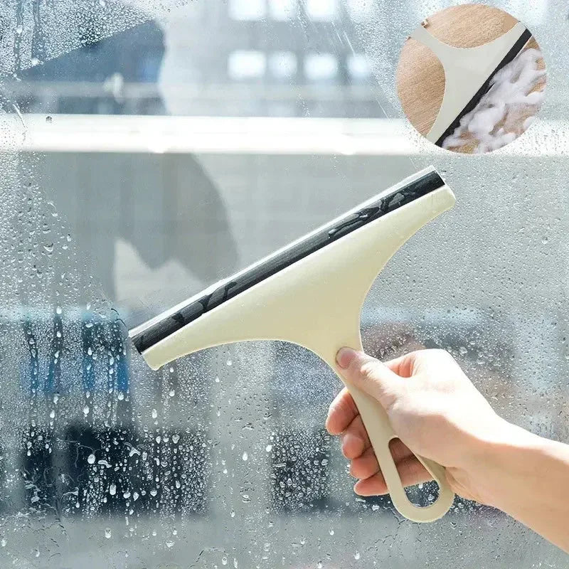 Multi-Functional Shower Squeegee, Household Cleaning Tools, Mirror Wiper, Glass Window Cleaner Squeegee, Apply to Tiles, Shower Doors, Bathroom, Mirrors, and Car Windows, Glass Doors (po1) - Confia - reusablefoodstoragebags confia