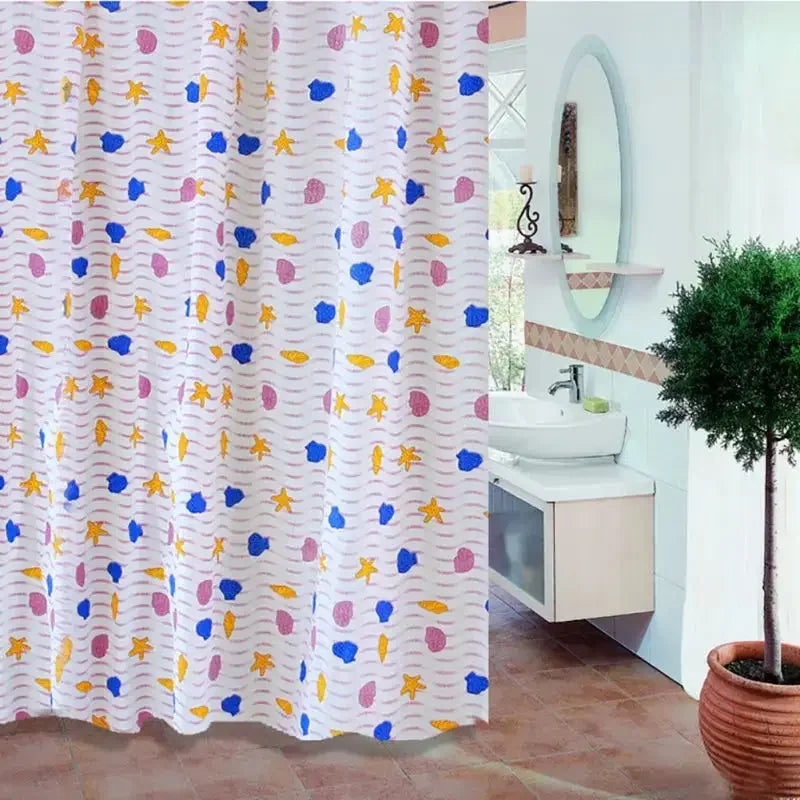 180*200CM Bathroom Shower Curtain Waterproof and Anti-Mold Home Bathroom Curtain with 12 Hooks - Confia - reusablefoodstoragebags confia