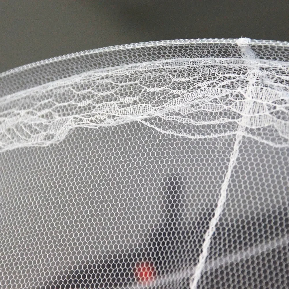 Polyester Round Mosquito Net Canopy Circular Curtain White Insect Fly Protection for Bed Insect Repellent Protection for Home Bedroom - Confia - reusablefoodstoragebags confia